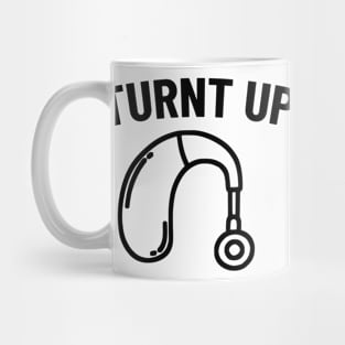 Turnt Up Funny Deaf Awareness Hearing Aid Sign Language Mug